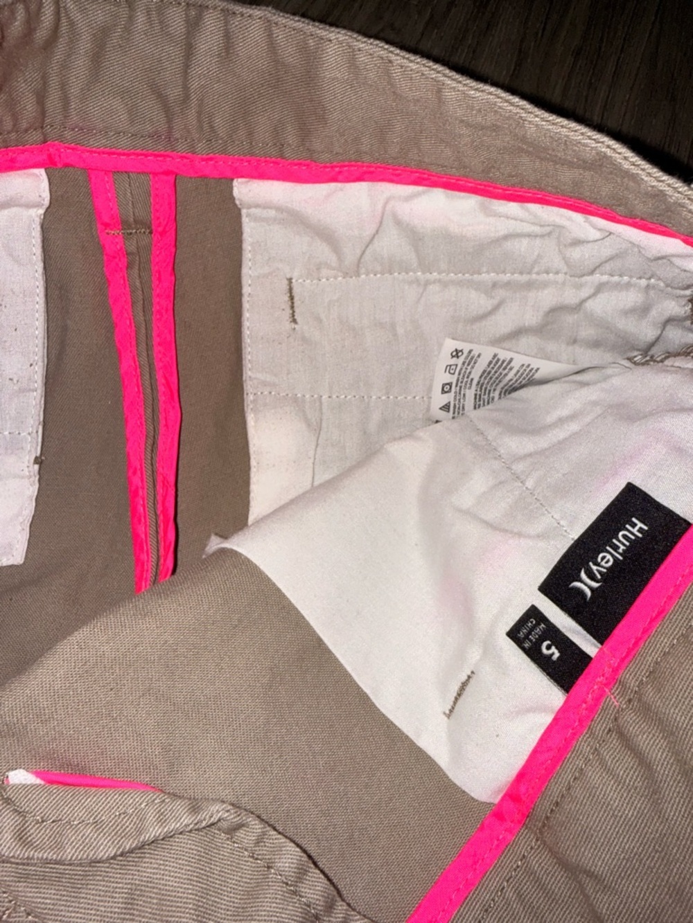 Hurley Women's Tan Cotton Bermuda Shorts - Picture 7 of 8